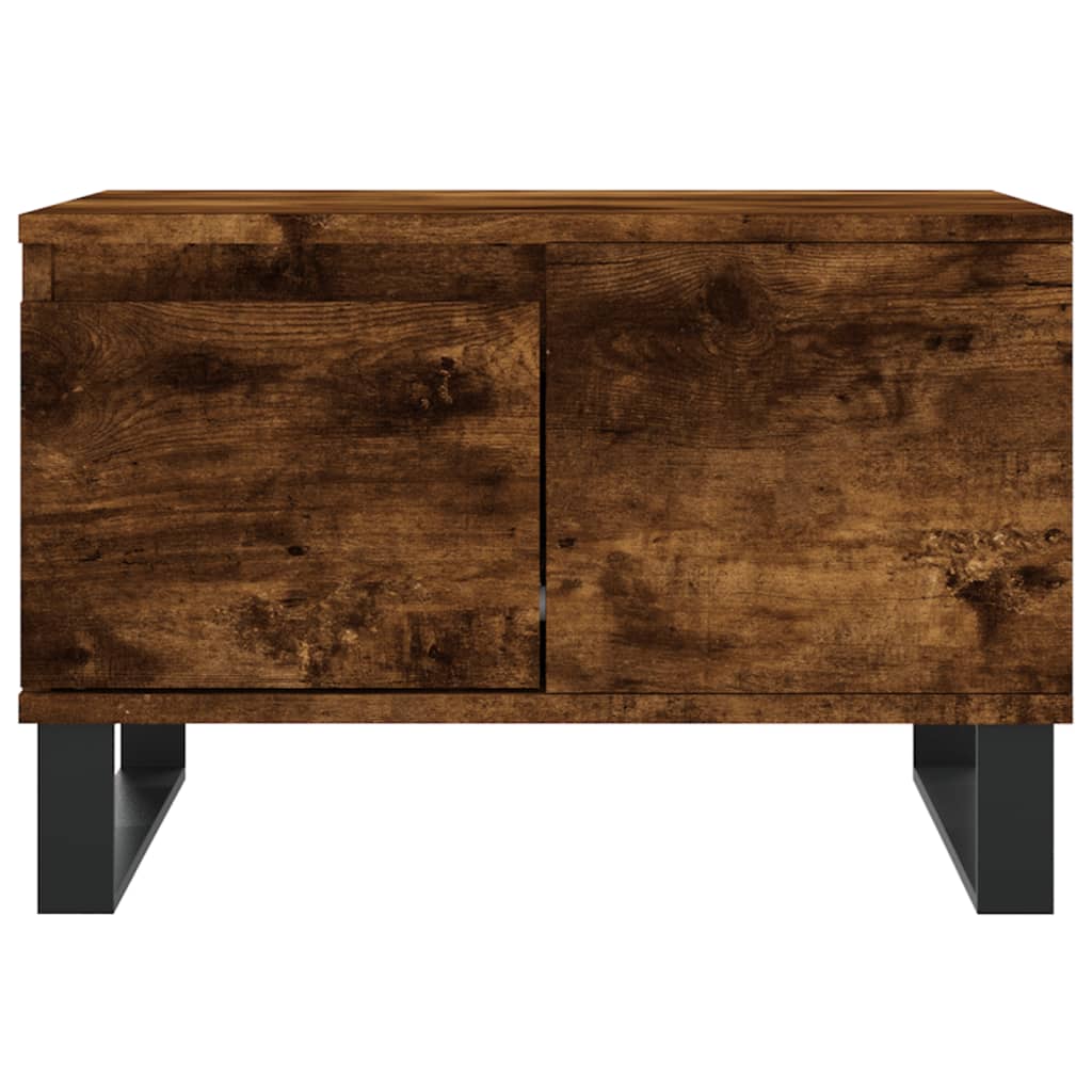 sofabord 55x55x36,5 cm konstrueret træ røget egetræsfarve