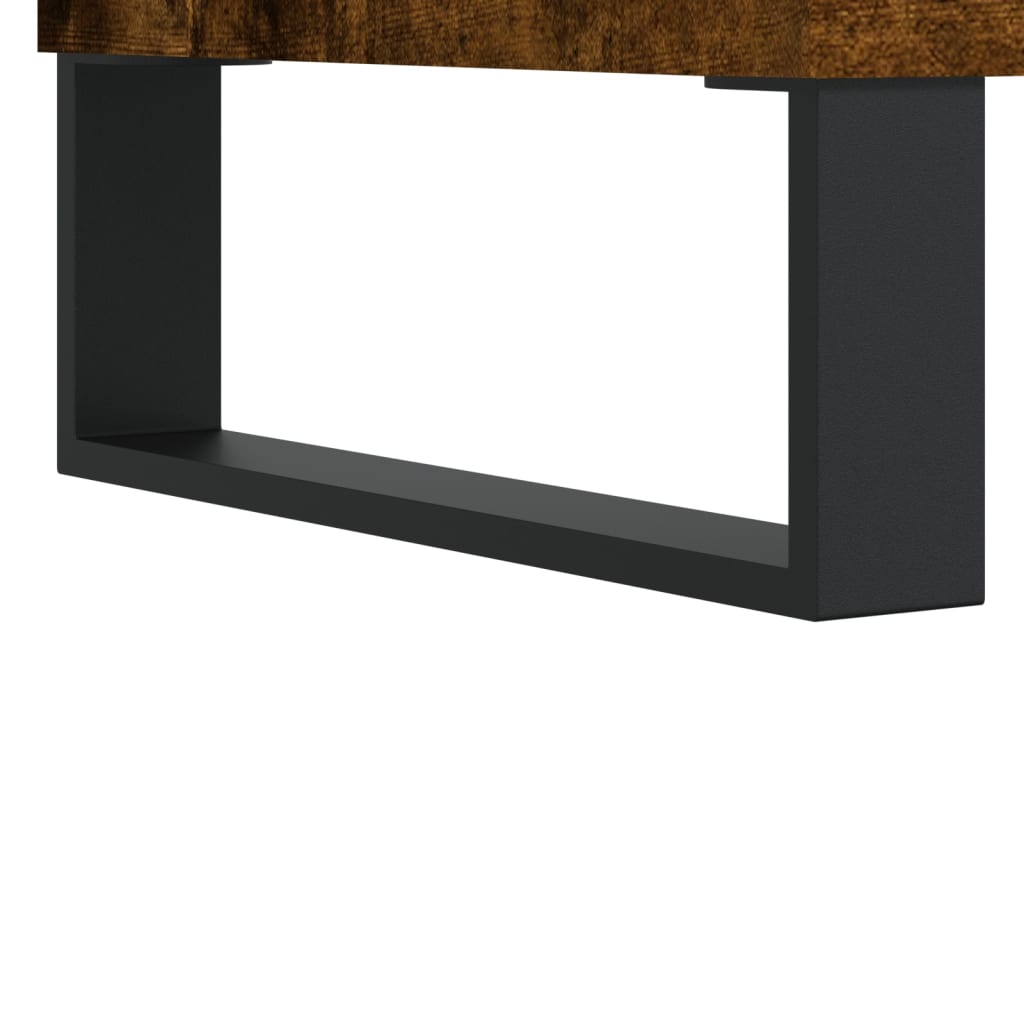 sofabord 55x55x36,5 cm konstrueret træ røget egetræsfarve