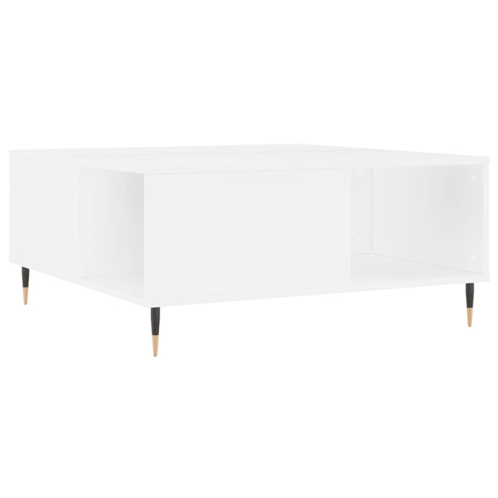 sofabord 80x80x36,5 cm konstrueret træ hvid