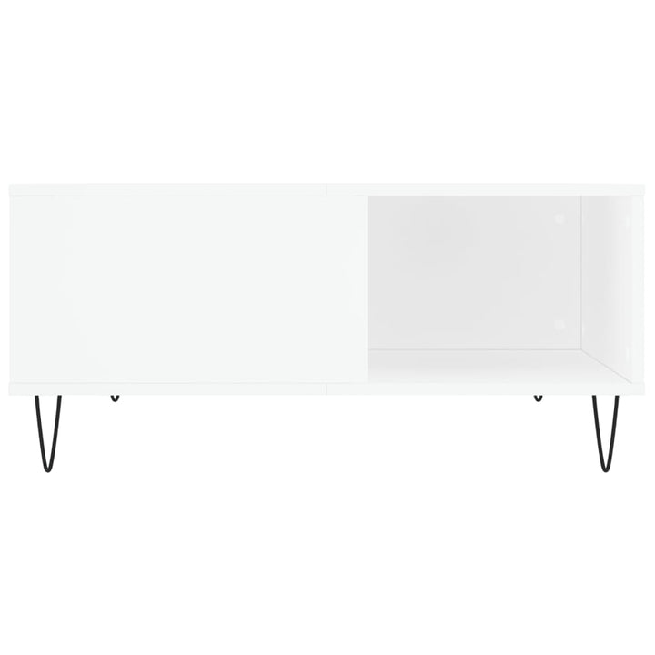 sofabord 80x80x36,5 cm konstrueret træ hvid