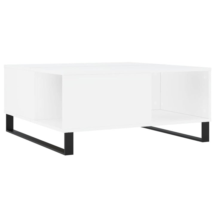 sofabord 80x80x36,5 cm konstrueret træ hvid
