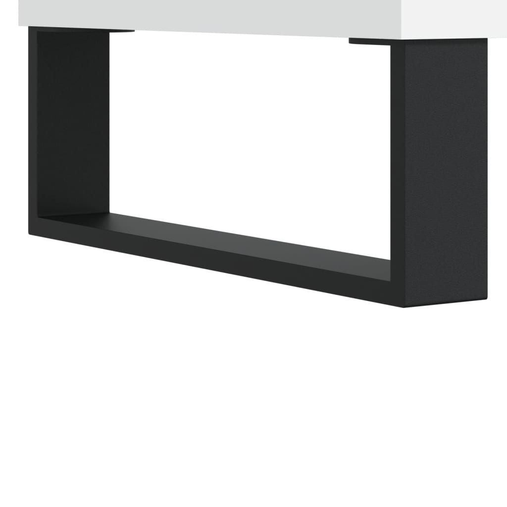sofabord 80x80x36,5 cm konstrueret træ hvid