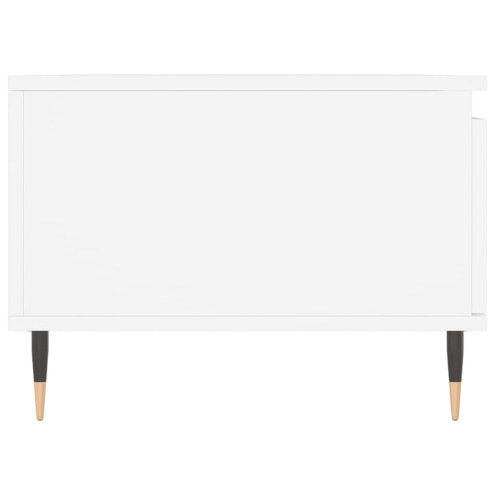 sofabord 90x50x36,5 cm konstrueret træ hvid