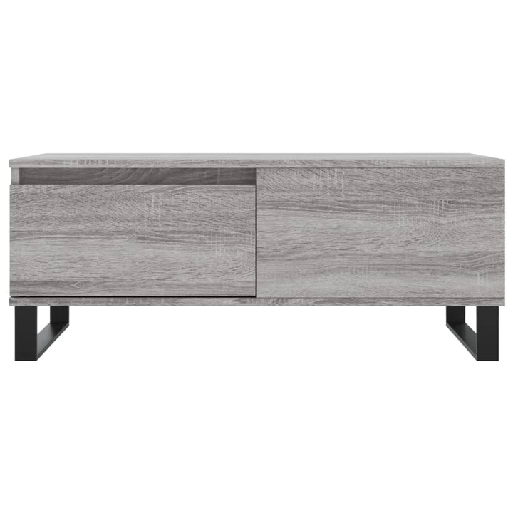sofabord 90x50x36,5 cm konstrueret træ grå sonoma-eg