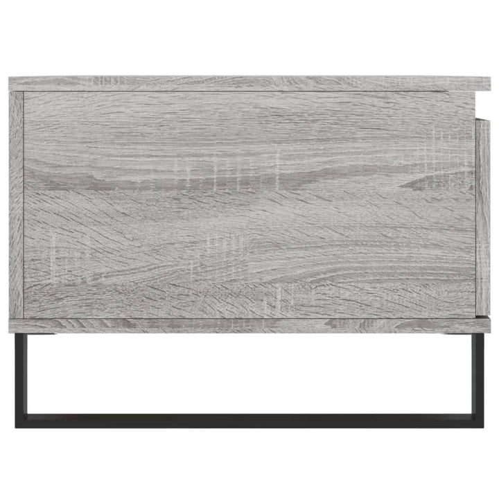 sofabord 90x50x36,5 cm konstrueret træ grå sonoma-eg