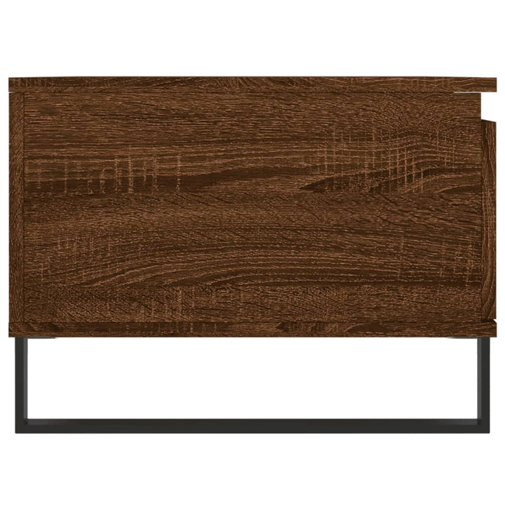 sofabord 90x50x36,5 cm konstrueret træ brun egetræsfarve