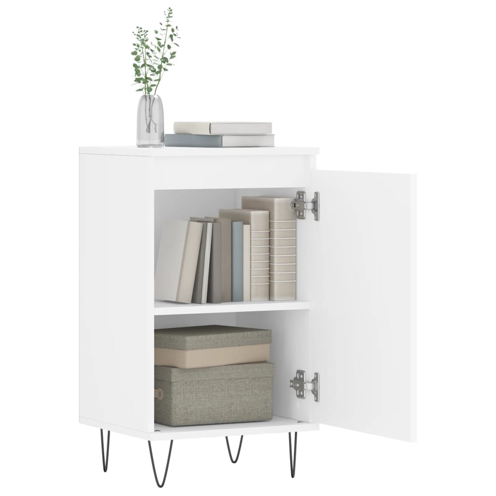 skænk 40x35x70 cm konstrueret træ hvid