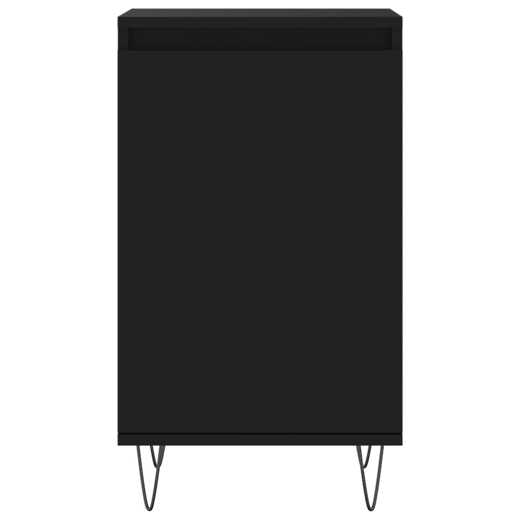 skænke 2 stk. 40x35x70 cm konstrueret træ sort