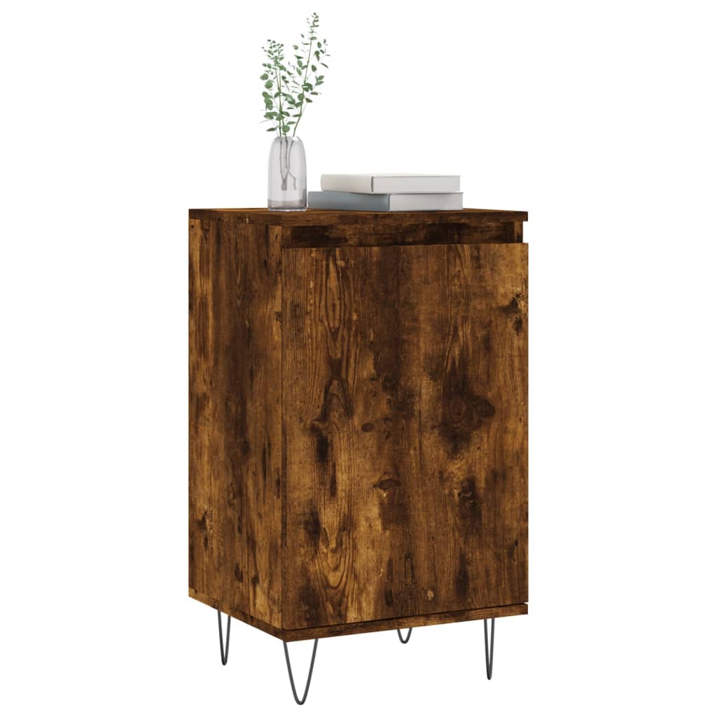 skænk 40x35x70 cm konstrueret træ røget egetræsfarve