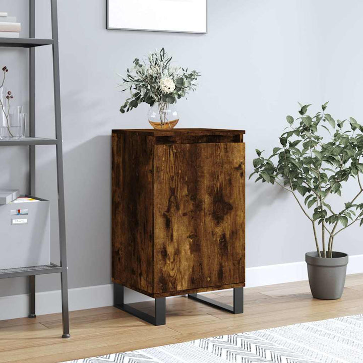 skænk 40x35x70 cm konstrueret træ røget egetræsfarve