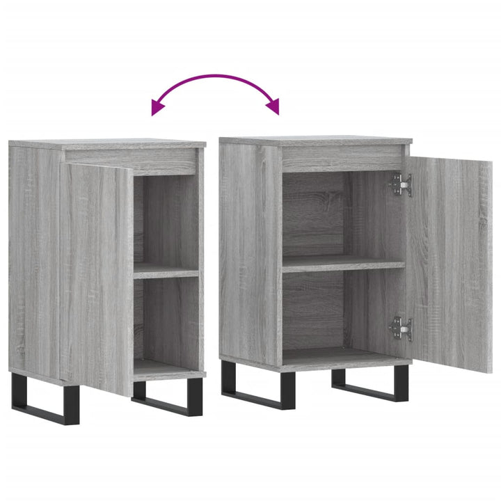 skænk 40x35x70 cm konstrueret træ grå sonoma-eg