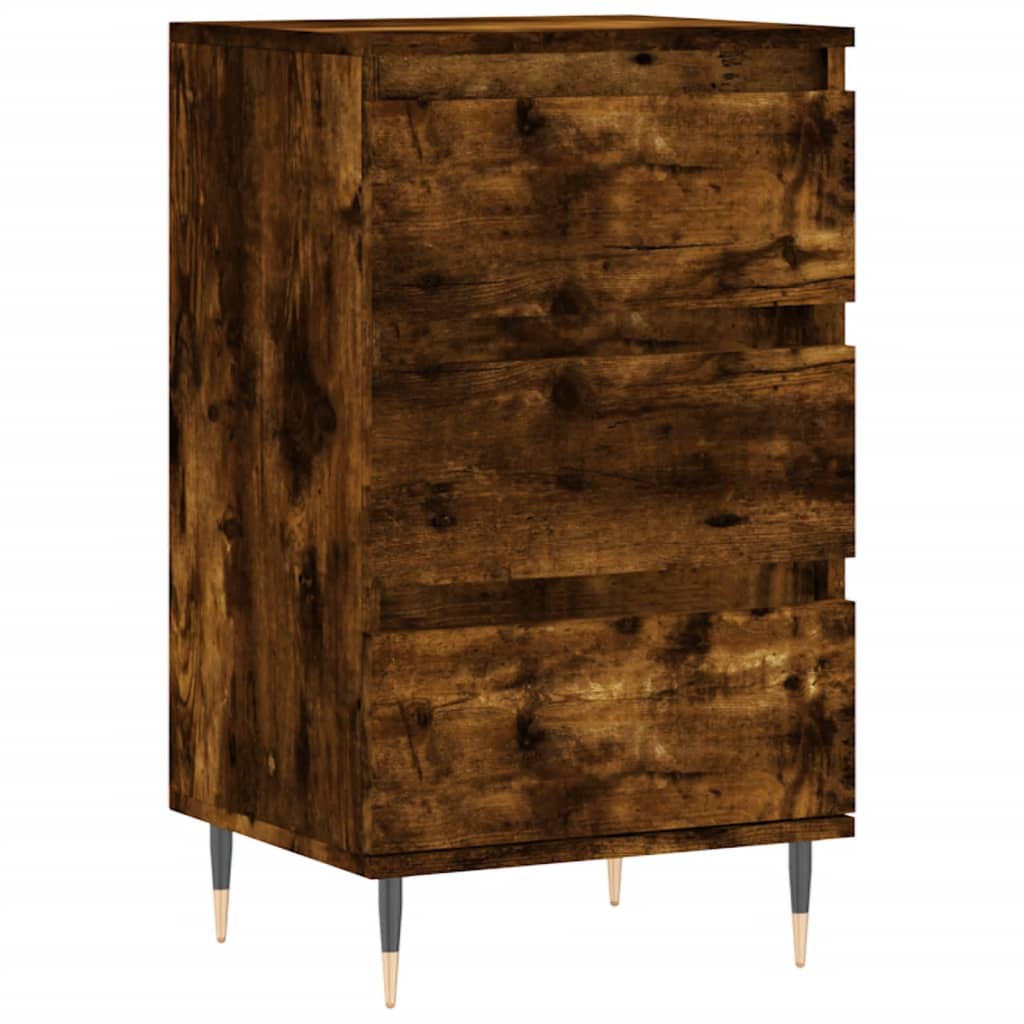 skænk 40x35x70 cm konstrueret træ røget egetræsfarve