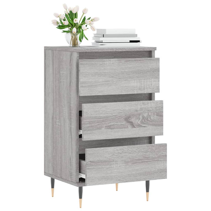 skænk 40x35x70 cm konstrueret træ grå sonoma-eg