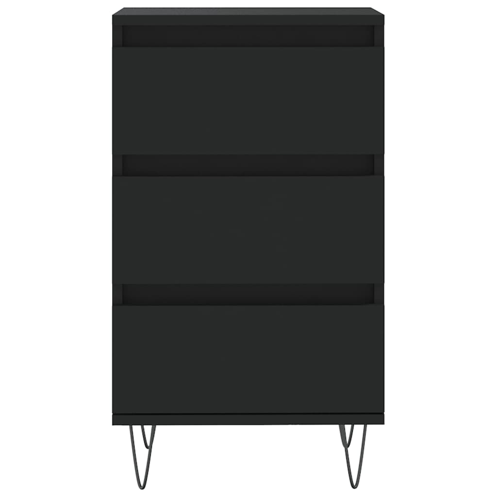 skænk 40x35x70 cm konstrueret træ sort