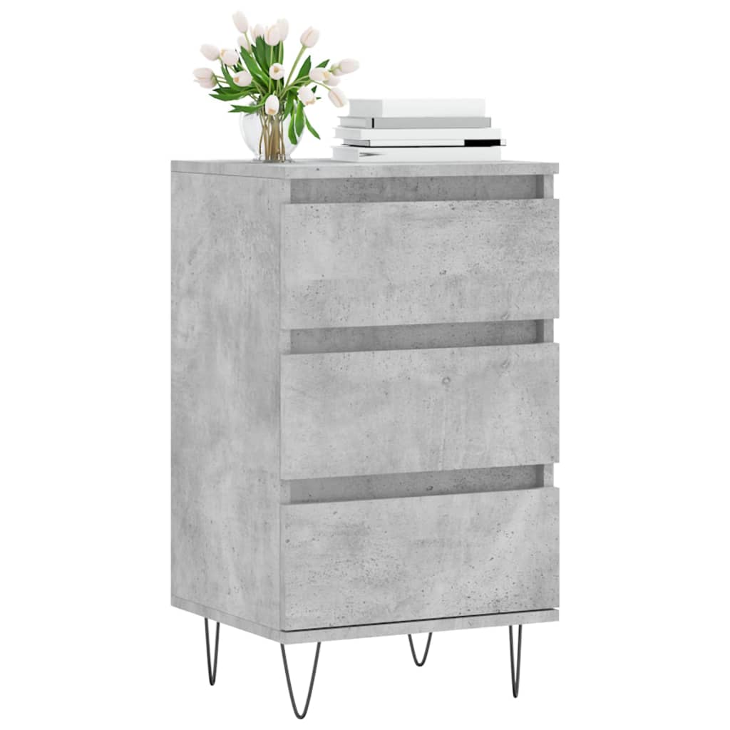 skænk 40x35x70 cm konstrueret træ betongrå