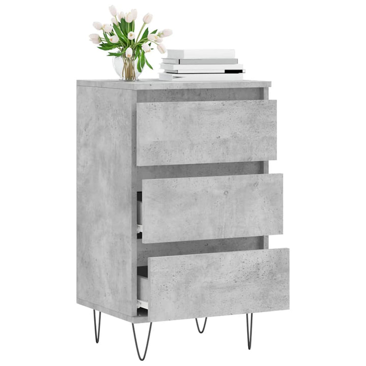 skænk 40x35x70 cm konstrueret træ betongrå