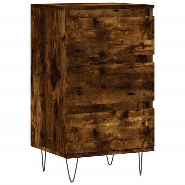 skænk 40x35x70 cm konstrueret træ røget egetræsfarve