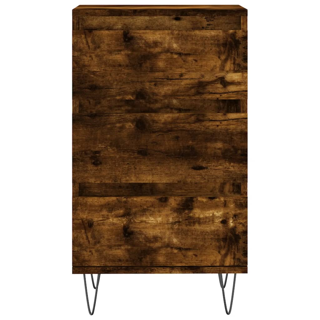skænk 40x35x70 cm konstrueret træ røget egetræsfarve
