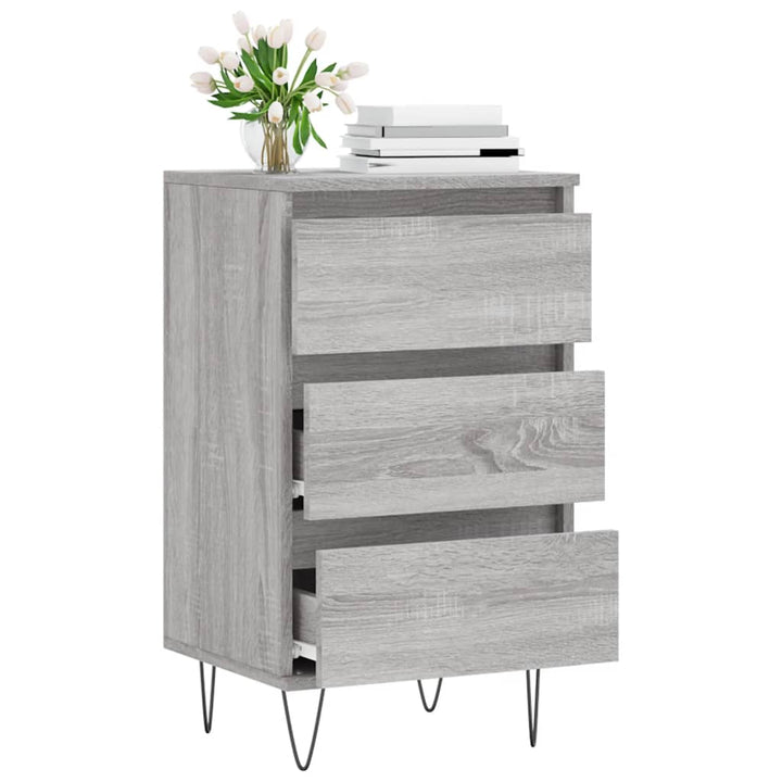 skænk 40x35x70 cm konstrueret træ grå sonoma-eg