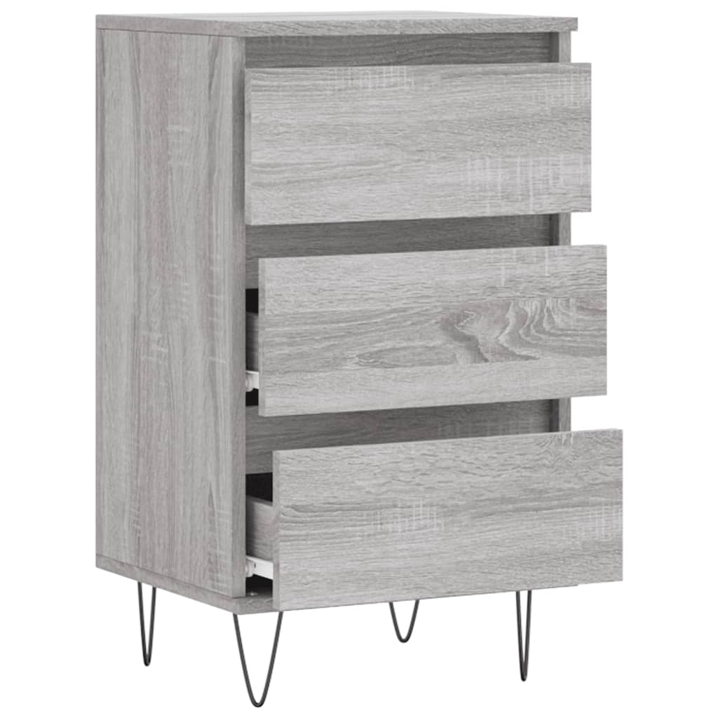 skænk 40x35x70 cm konstrueret træ grå sonoma-eg