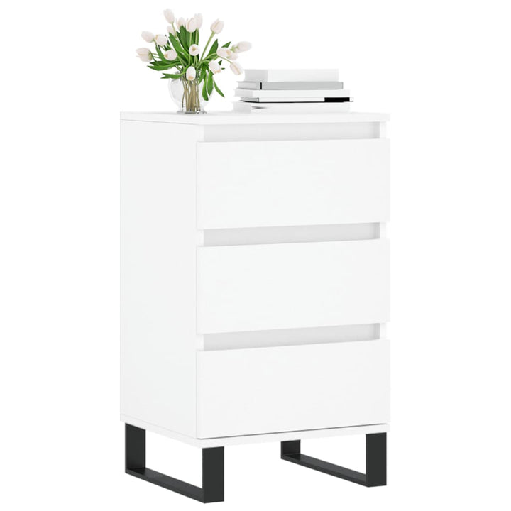 skænk 40x35x70 cm konstrueret træ hvid