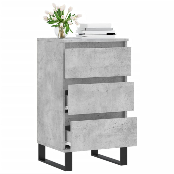 skænk 40x35x70 cm konstrueret træ betongrå