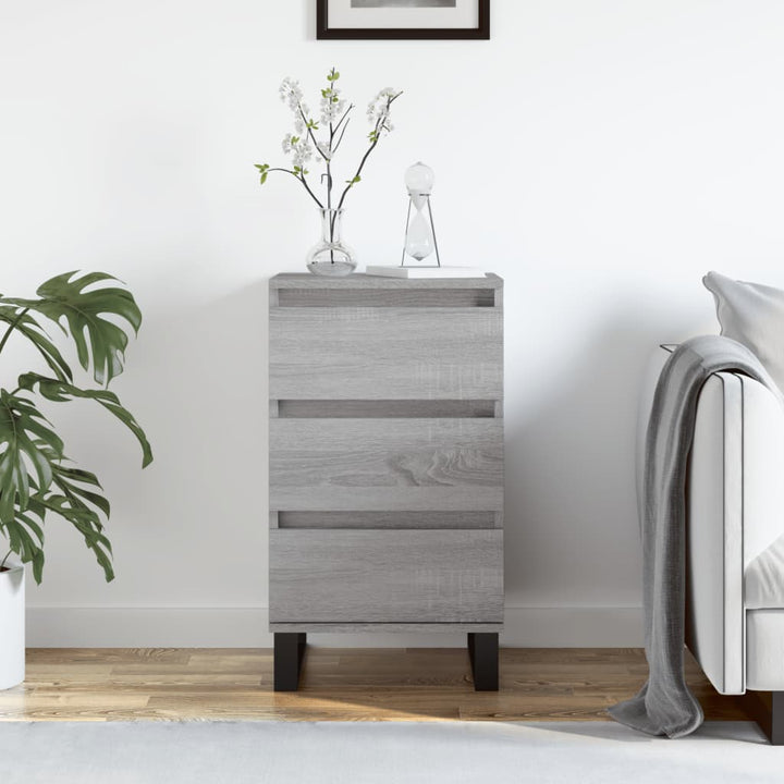 skænk 40x35x70 cm konstrueret træ grå sonoma-eg