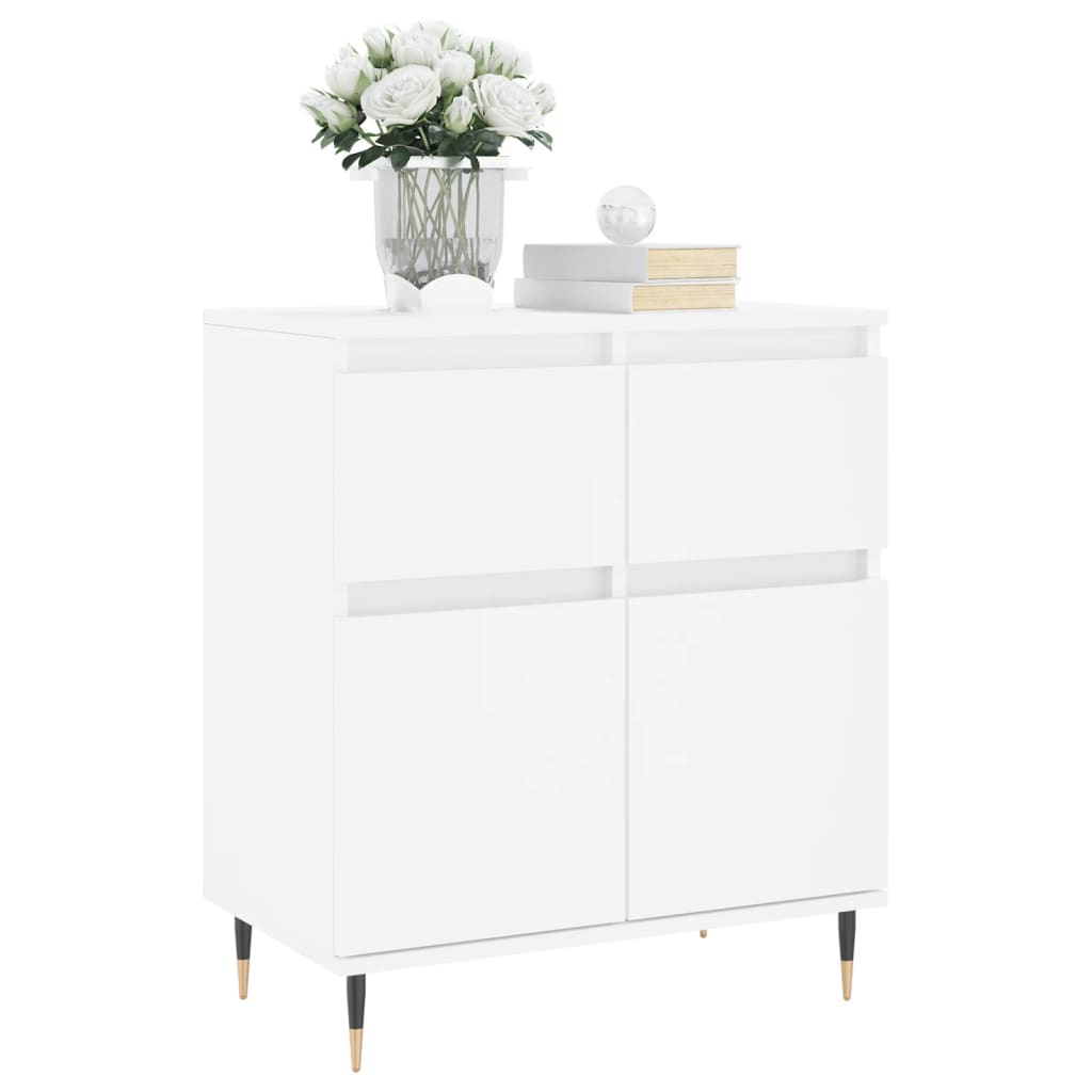 skænk 60x35x70 cm konstrueret træ hvid