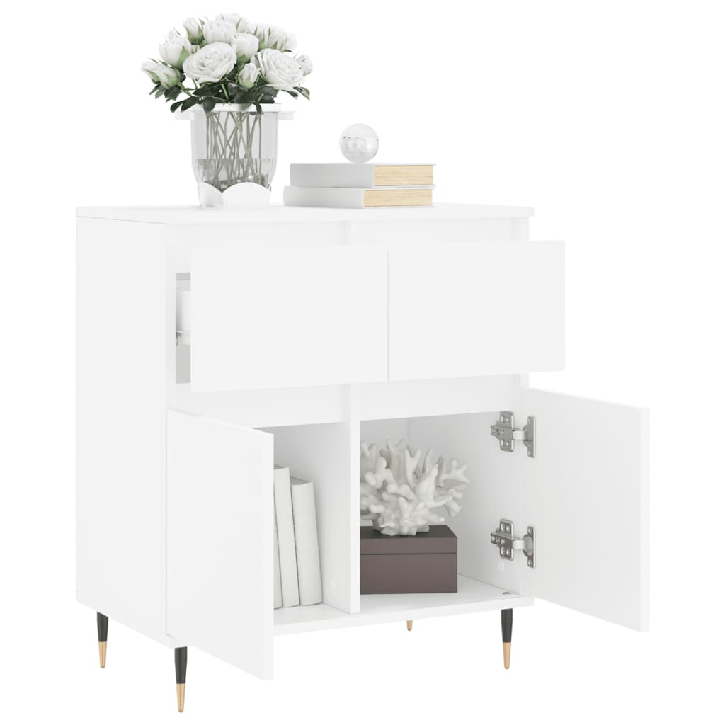 skænk 60x35x70 cm konstrueret træ hvid