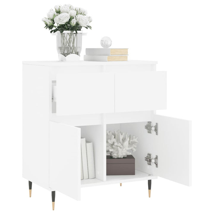 skænk 60x35x70 cm konstrueret træ hvid