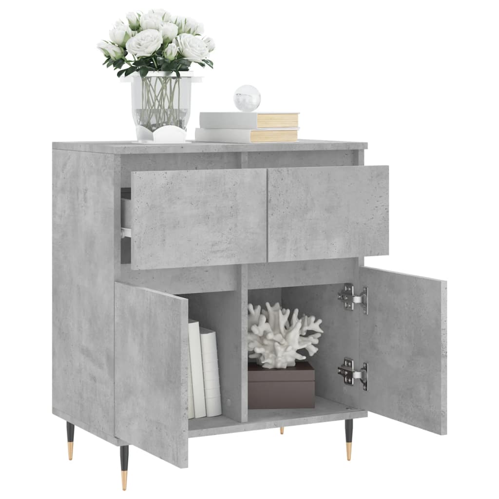 skænk 60x35x70 cm konstrueret træ betongrå
