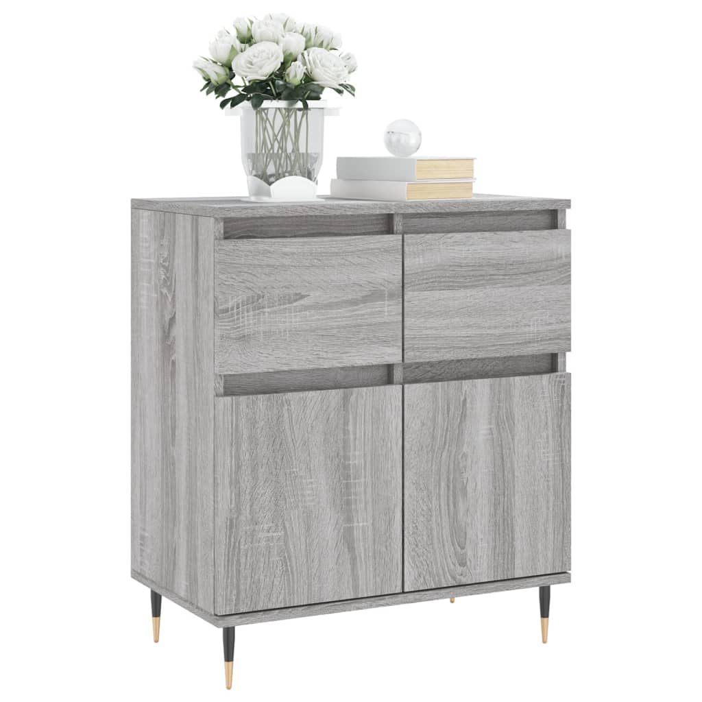skænk 60x35x70 cm konstrueret træ grå sonoma-eg