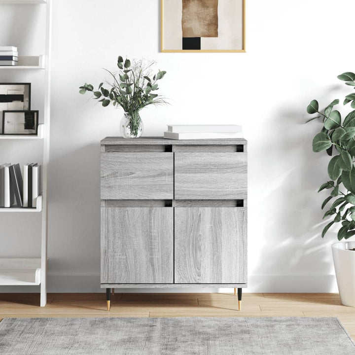 skænk 60x35x70 cm konstrueret træ grå sonoma-eg