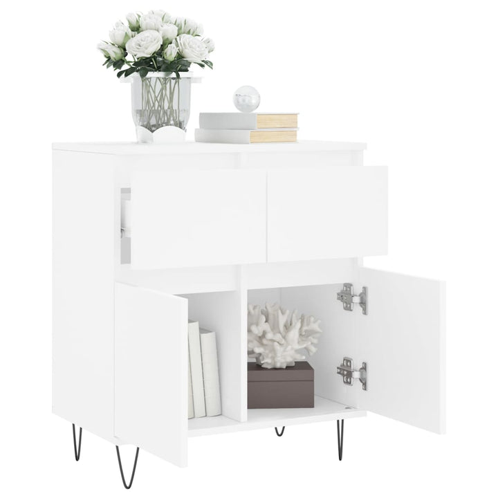 skænk 60x35x70 cm konstrueret træ hvid