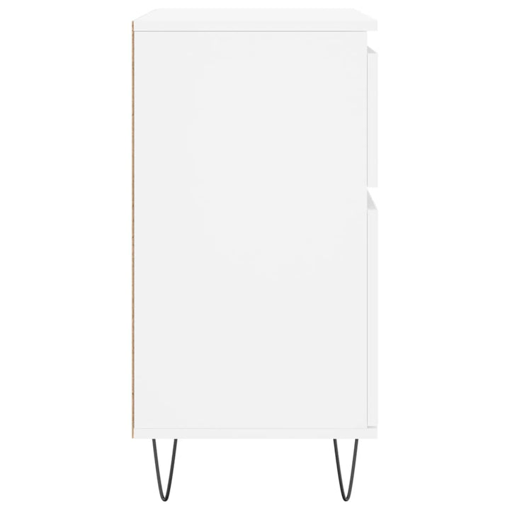 skænk 60x35x70 cm konstrueret træ hvid