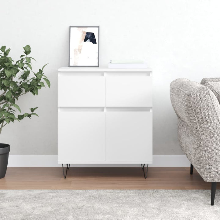 skænk 60x35x70 cm konstrueret træ hvid