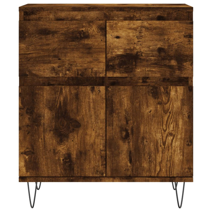 skænk 60x35x70 cm konstrueret træ røget egetræsfarve