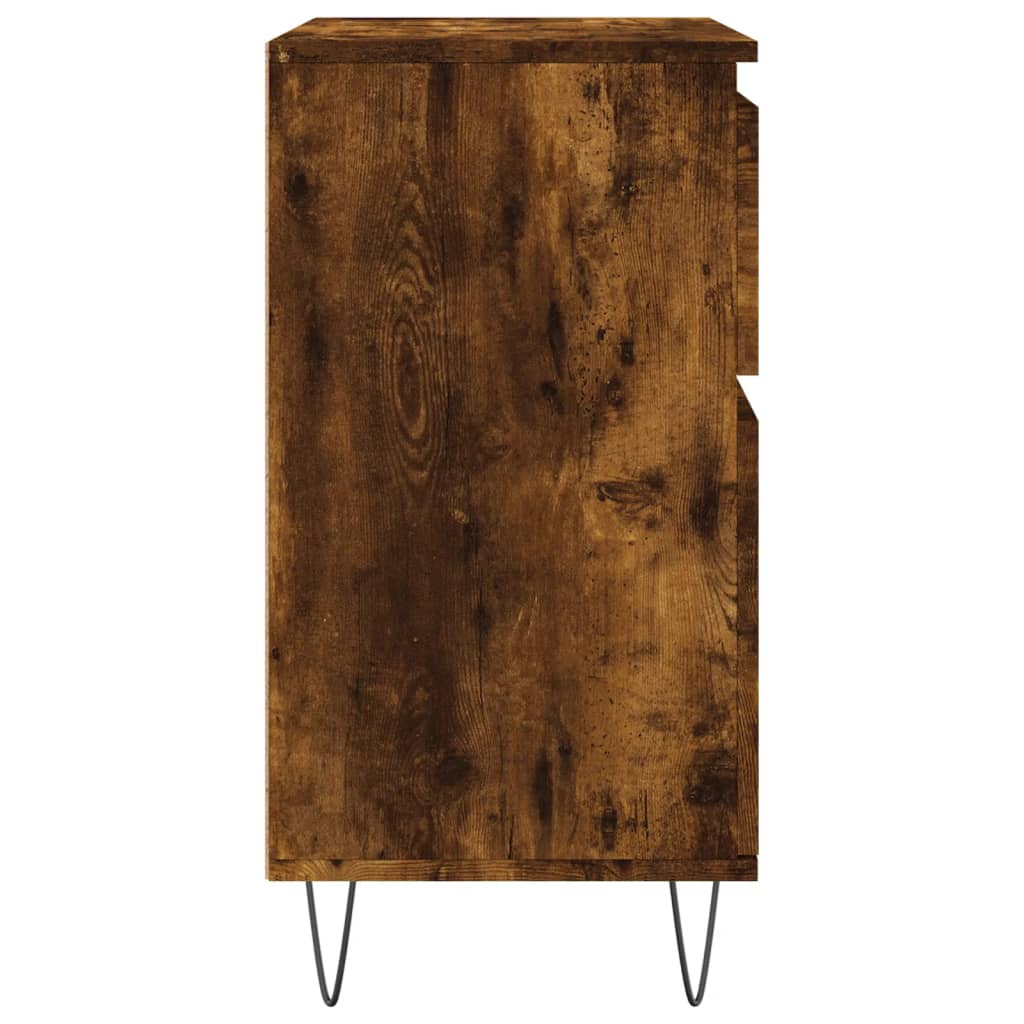 skænk 60x35x70 cm konstrueret træ røget egetræsfarve