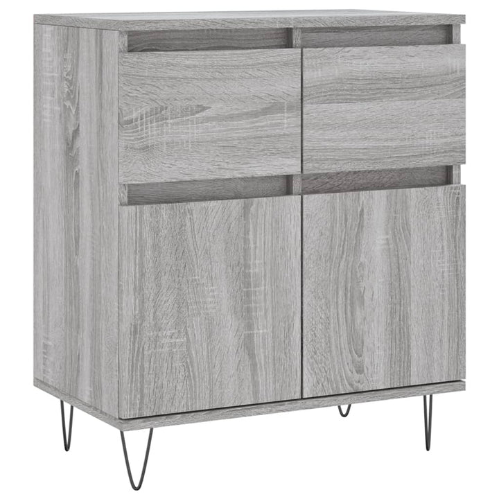 skænk 60x35x70 cm konstrueret træ grå sonoma-eg