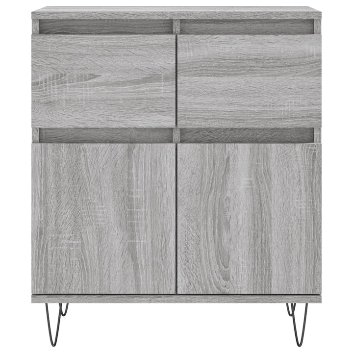 skænk 60x35x70 cm konstrueret træ grå sonoma-eg