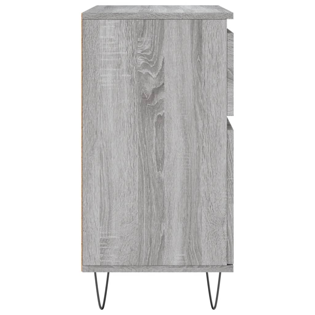 skænk 60x35x70 cm konstrueret træ grå sonoma-eg