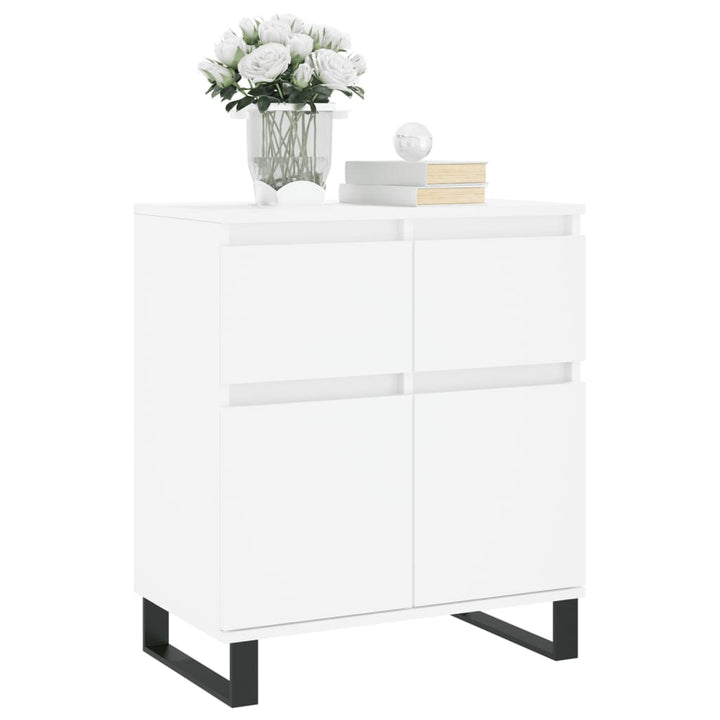 skænk 60x35x70 cm konstrueret træ hvid