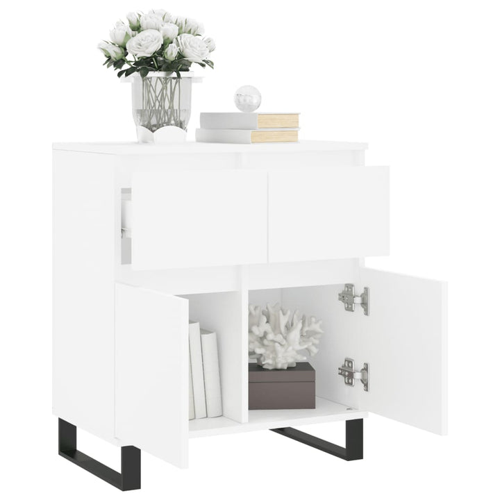 skænk 60x35x70 cm konstrueret træ hvid