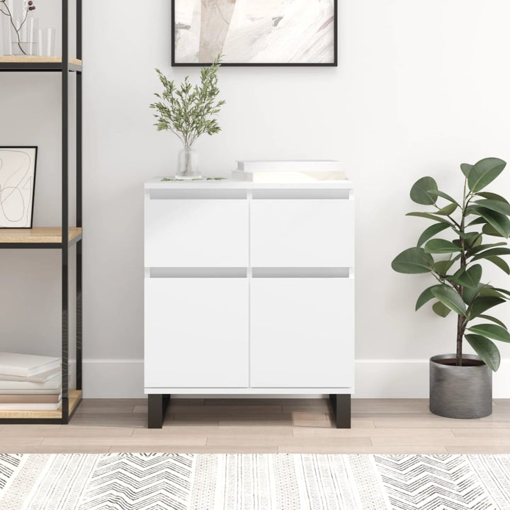 skænk 60x35x70 cm konstrueret træ hvid