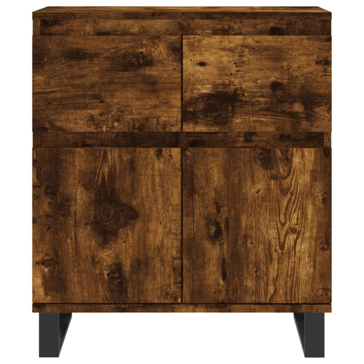 skænk 60x35x70 cm konstrueret træ røget egetræsfarve