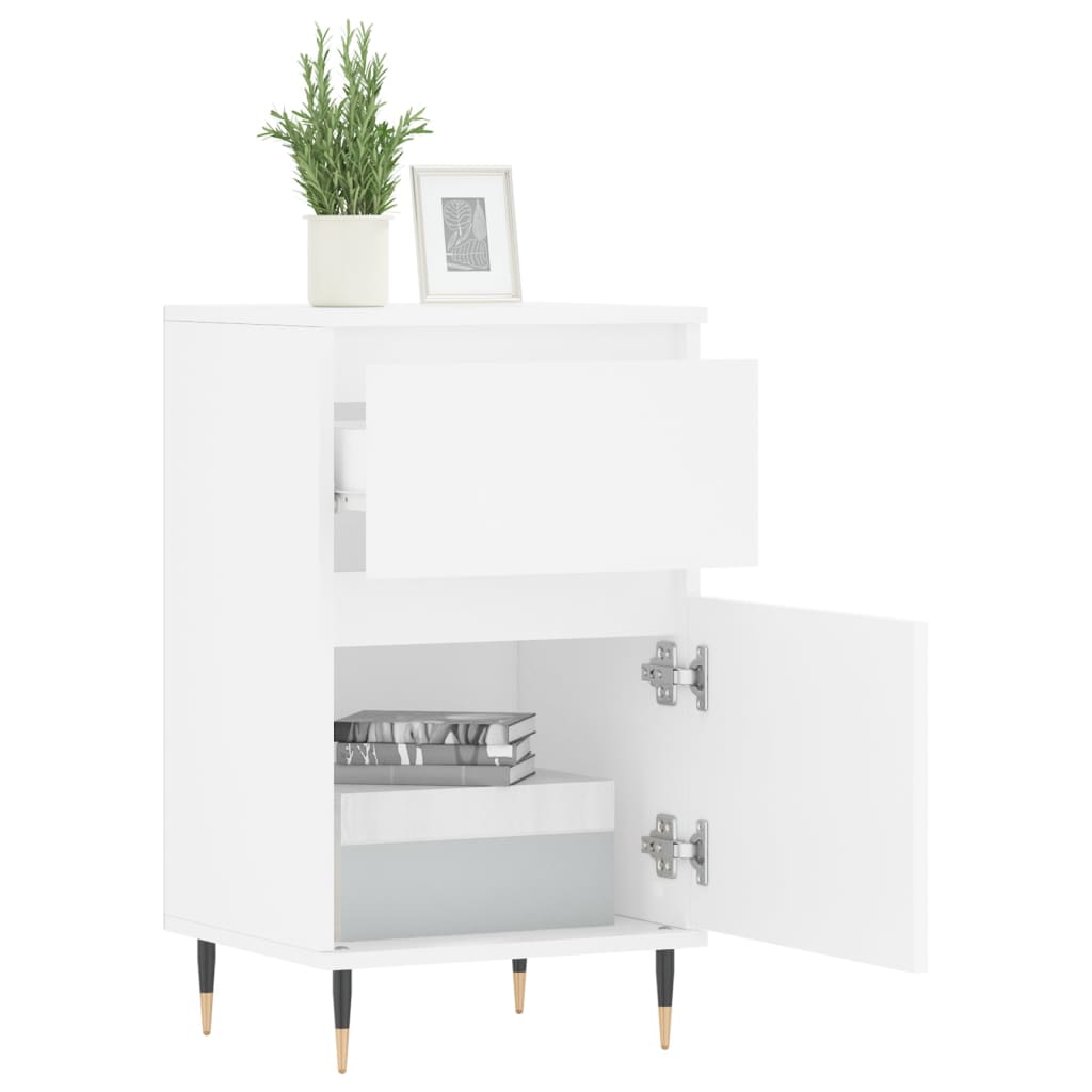 skænk 40x35x70 cm konstrueret træ hvid