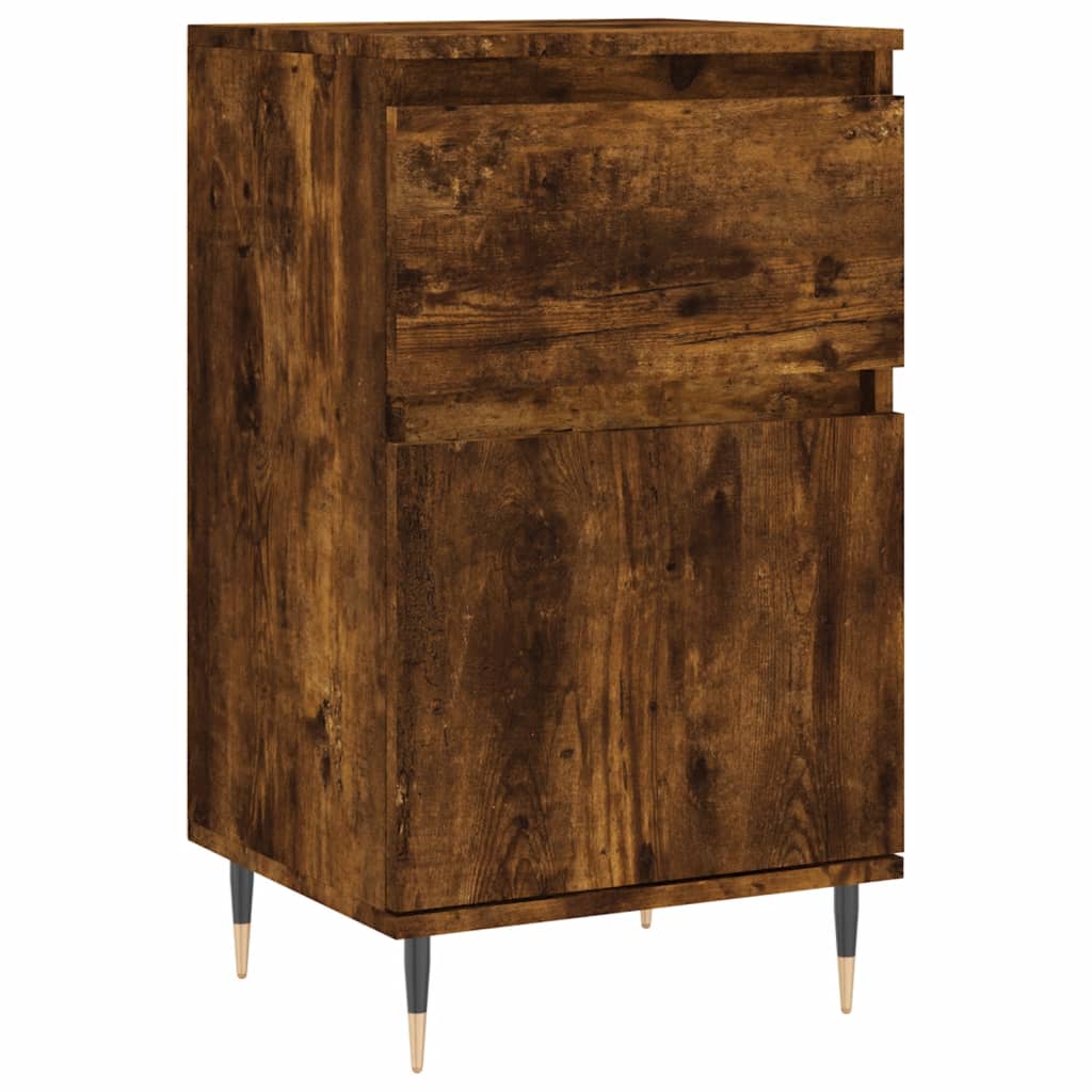 skænk 40x35x70 cm konstrueret træ røget egetræsfarve