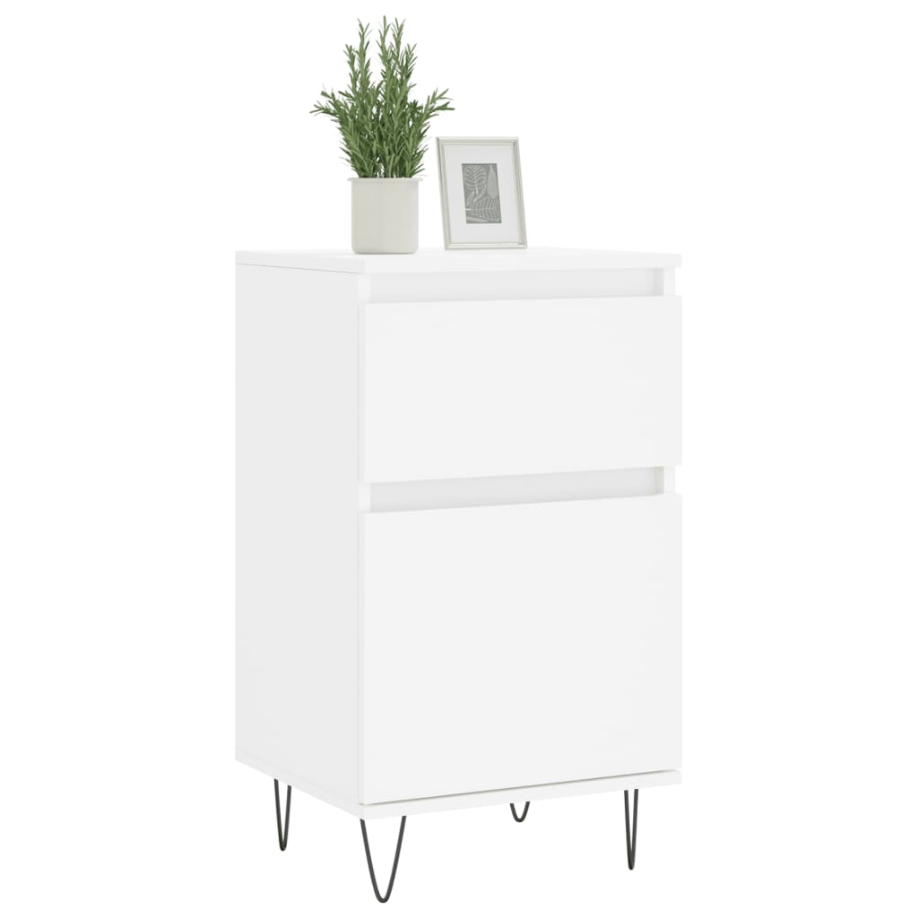 skænk 40x35x70 cm konstrueret træ hvid