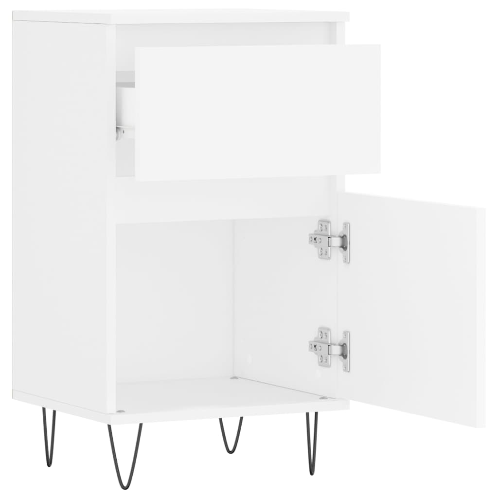 skænk 40x35x70 cm konstrueret træ hvid