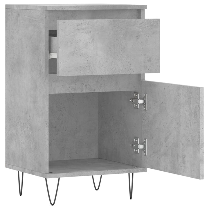 skænk 40x35x70 cm konstrueret træ betongrå